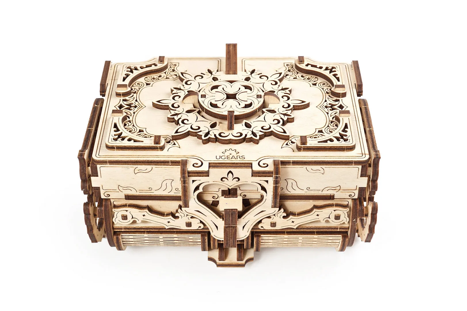 Ugears Antique Box ★Mechanical 3D Puzzle Kit Model Toys Gift Present Birthday Xmas Christmas Kids Adults