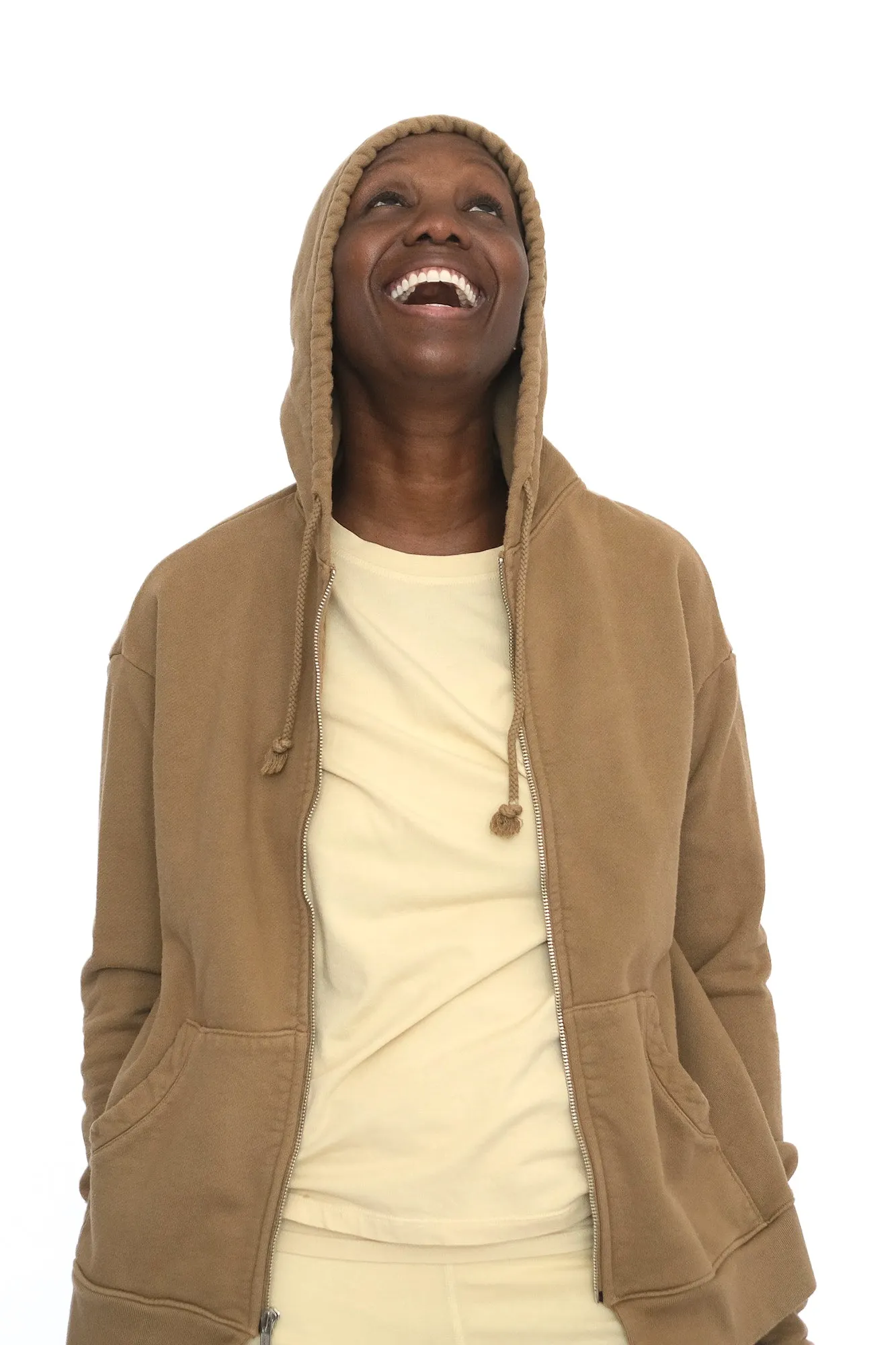 Zipper Hoody, Peanut