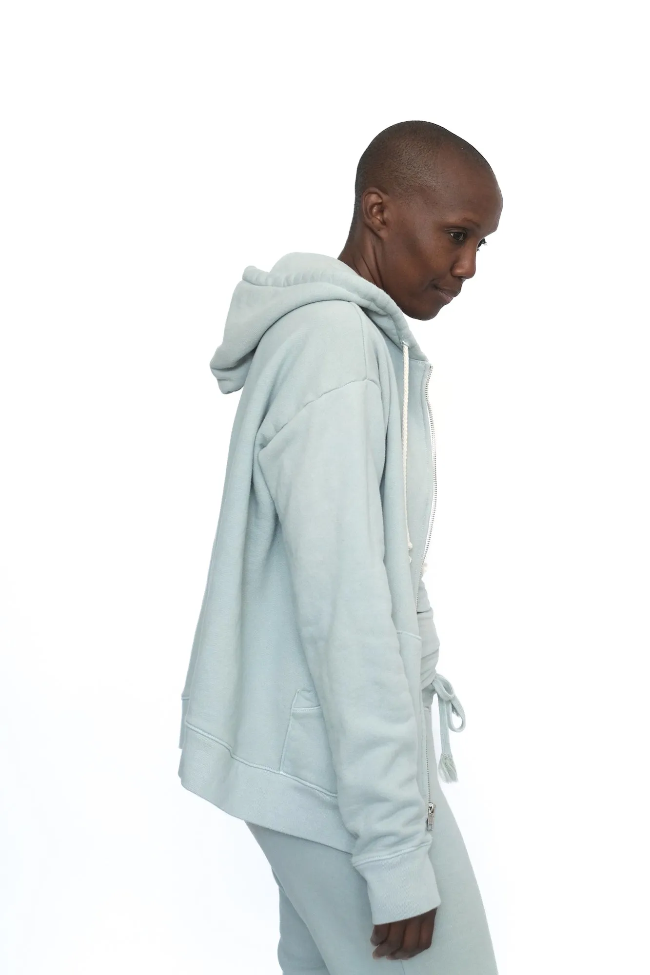 Zipper Hoody, Sea Foam